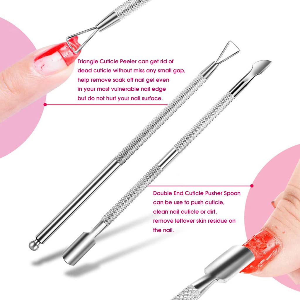 MAYCREATE Gel Nail Polish Remover Kit with Nail Clips, Cuticle Pusher and Cutter, Nail Files and Nail Buffer Tools Set for Home/Salon Nail Art Remover Supplies Nail Care Kit MAYCREATE Gel Nail Polish Remover Kit with Nail Clips, Cuticle Pusher and Cutter, Nail Files and Nail Buffer Tools Set for Home/Salon Nail Art Remover Supplies Nail Care Kit